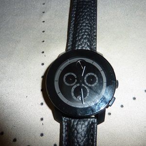 Movado Bold 4 Dial Chronograph with Leather Band Swiss Made & Quartz Works